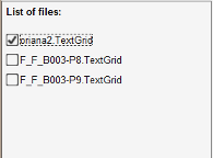 Components: list of files